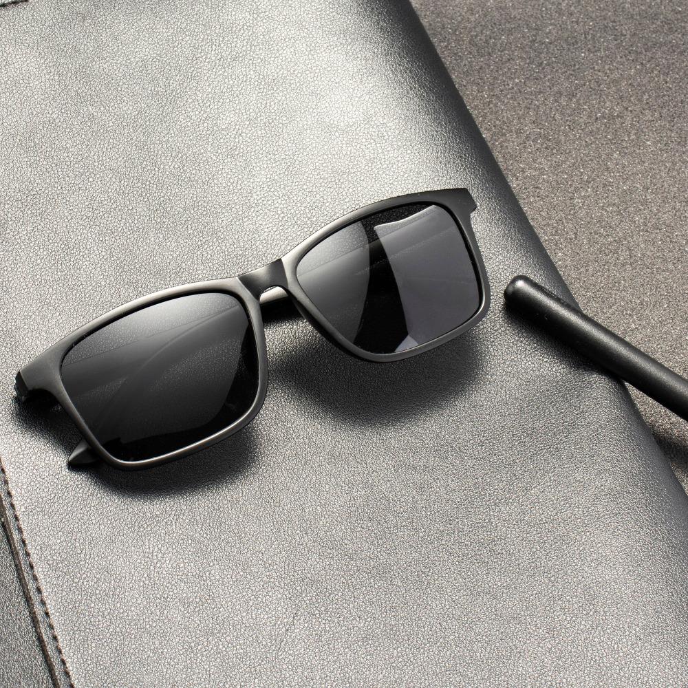 3PCS Vintage Retro TR90 Sunglasses Men Polarized Square Brand Designer Sun Glasses For Men Driver Sunglass