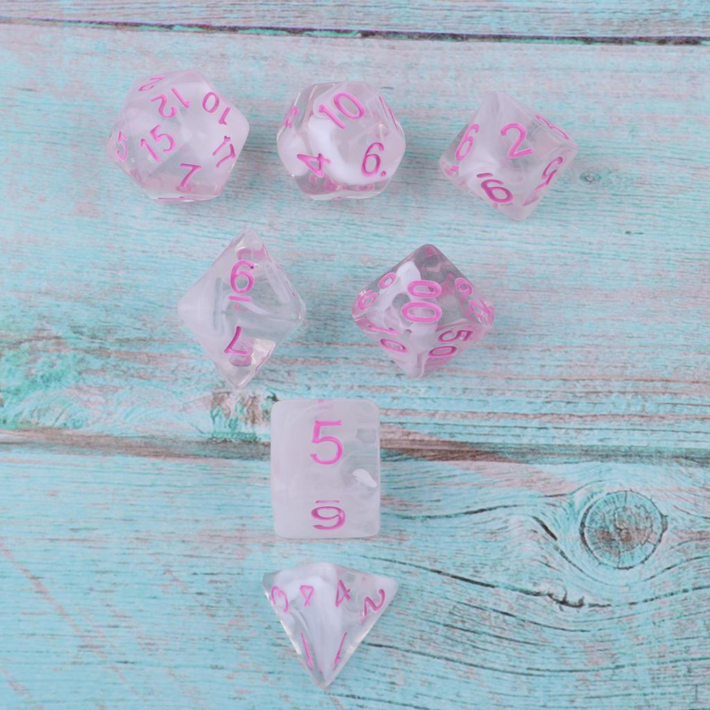 7 Pcs Accessories Polyhedral Role Playing Multi-Side style2