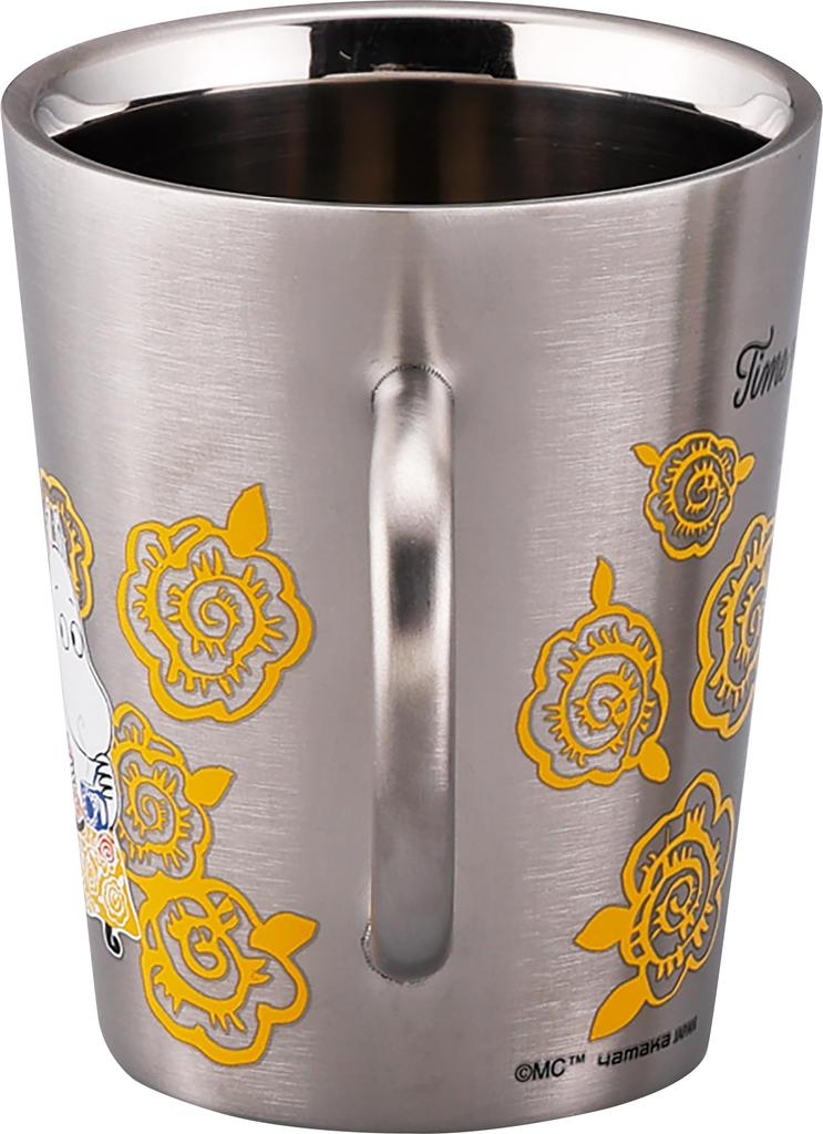 MOOMIN Double Layer Mug Tumbler Stainless Steel 360ml Time With Mamma Day Gift Miscellaneous Goods Women Gift Birthday Tableware Made in Japan Yellow