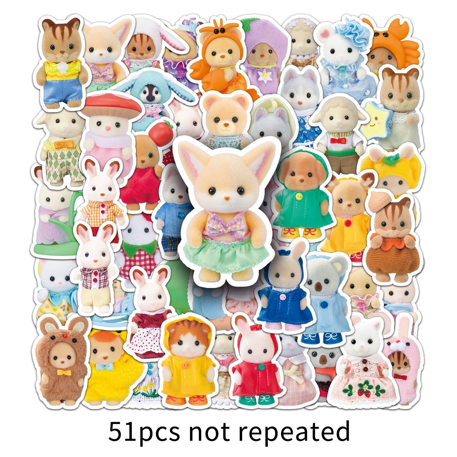 

51 Наклейка-граффити с сэнбэями, Персонализированные мультяшные милые декоративные наклейки для чехла мобильного телефона, чашки для воды, жевательной резинки