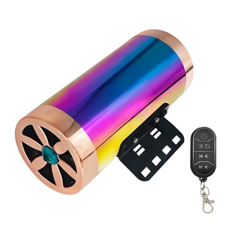 Waterproof Dustproof Motorcycle Speaker System with Dynamic LED Lighting Steel Sound Components for Motorcycle Bikes