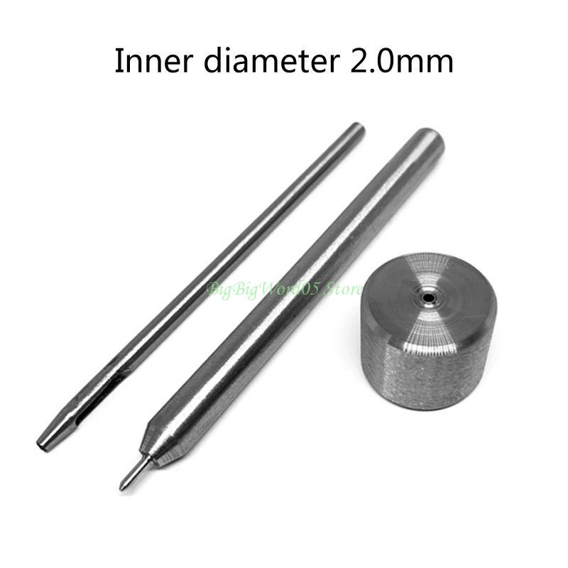24TE 3Pieces Grommet Punching Tools Set DIY Art Work Snap Button Installation Tools for Leathercraft Eyelets Hole Making