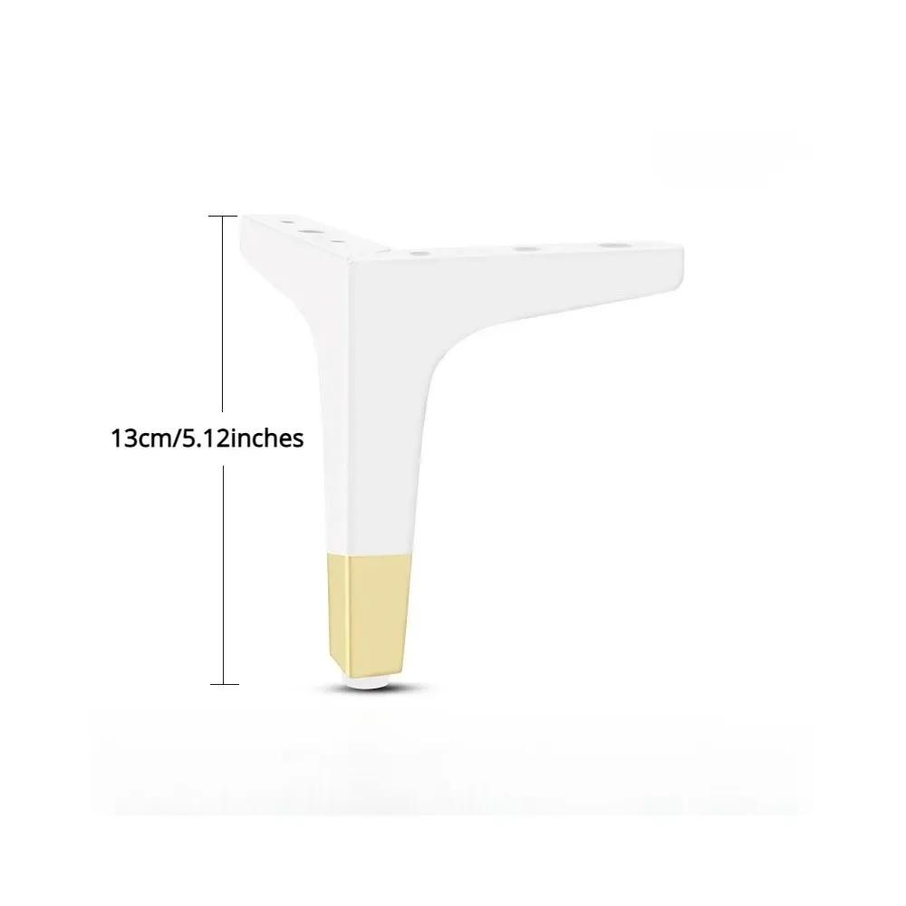 4 Stück 13cm Moderne Metall-Kaffeetischbeine, Robuste Möbel-Sofa-Beine für Bett, Stuhl, Schreibtisch, Kommode, Badezimmerschrank