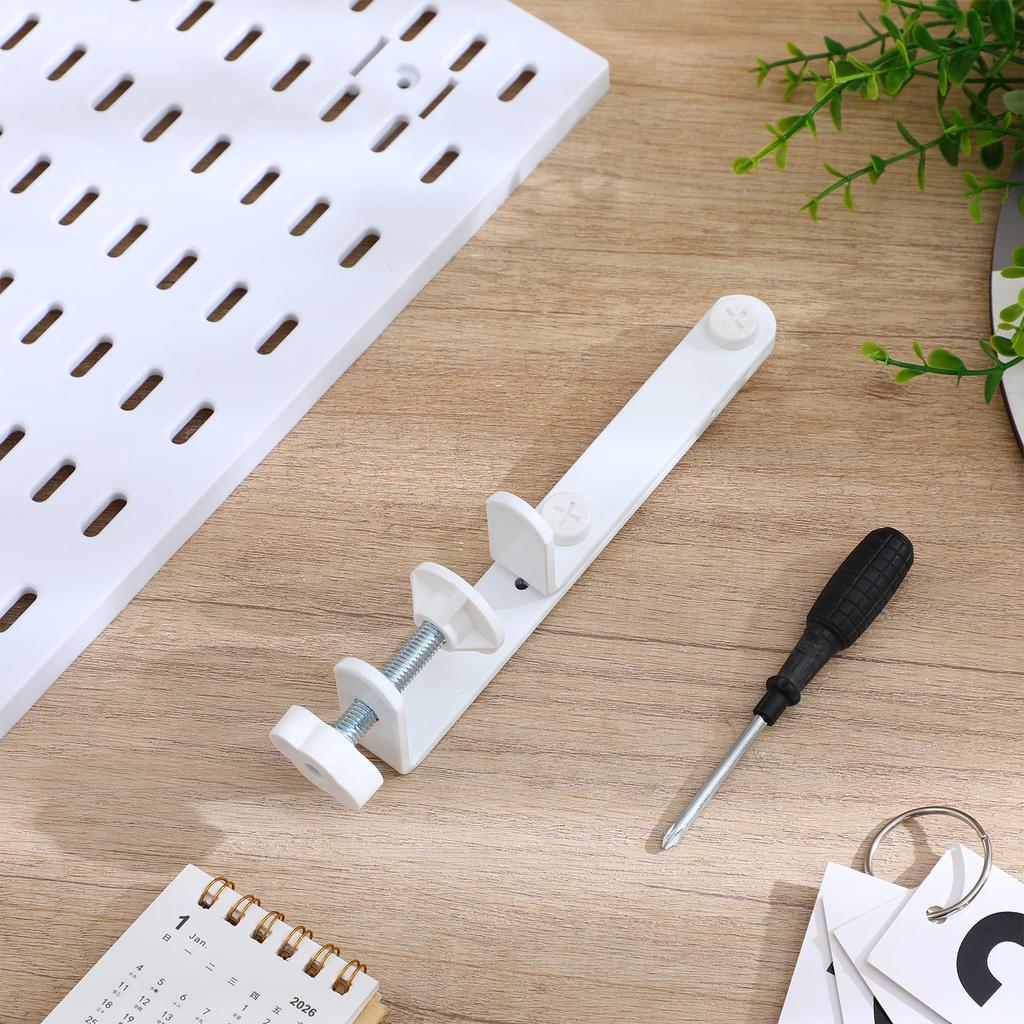 Heavy Duty Iron Hole Board Racks Metal Enamel Coated Fixing Stands Adjustable Punch Free Design for Home Bathroom Desktop