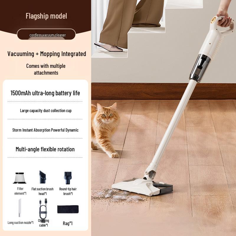 

Multi-Use Handheld Vacuum Cleaner with High Suction for Home and Car - Wet/Dry with Integrated Mop Feature