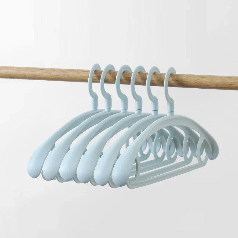 5PCS Impregnated Semi-round Coat Hanger Seamless Storage Thick Clothes Brace Non-slip Stainless Steel Clothes Hanging Adult