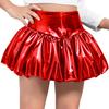 Girls Metallic Bubble Skirt Elastic Waistband Shiny Bud Skirt Sparkly Performance Costume