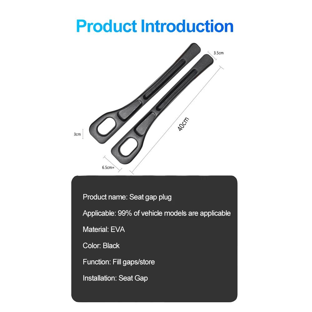 SEAMETAL 2PCS Car Seat Gap Plug Strip Side Seam Car Gap Filler Leak Proof Seat Gap Storage Organizer