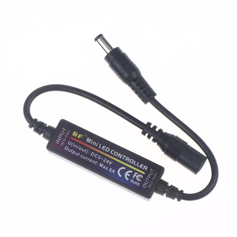 1 Set Mini Rf Wireless 14Keys 2.4G Remote Control Dc12V Led Dimmer 24V 5V 6A For 2835 5050 Single Color Led Strip Lights Dimmer