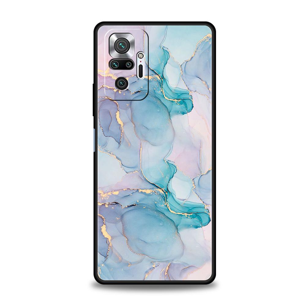 Aquarell Marmor Handyhülle Für Xiaomi Redmi Note 14 13 12 10 11 Pro Plus 14C 13C 12C 10C 9C 5G Weiche TPU Hülle
