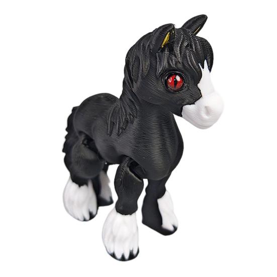 

3D-печатная лошадь-украшение, милая шарнирная фигурка лошади, гибкая игрушка-непоседа в виде животного для интерактивной игры, снятия стресса и демонстрации