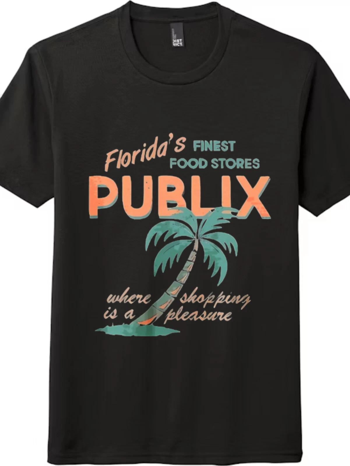 Publix Florida s Finest Retro Palm Tree T-Shirt, Nostalgic Grocery Unisex Tee XXXXL