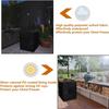Black outdoor waterproof refrigerator dust cover, durable all-weather protection for upright freezer/beverage cooler with conven
