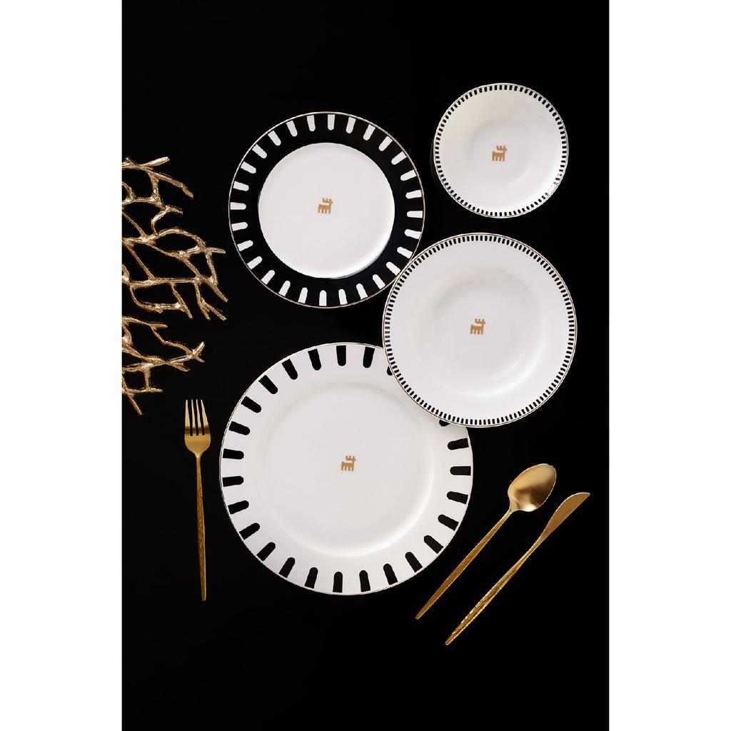 50th Anniversary Signature Collection Korean 24 Piece Porcelain Dinner Set For 6 People