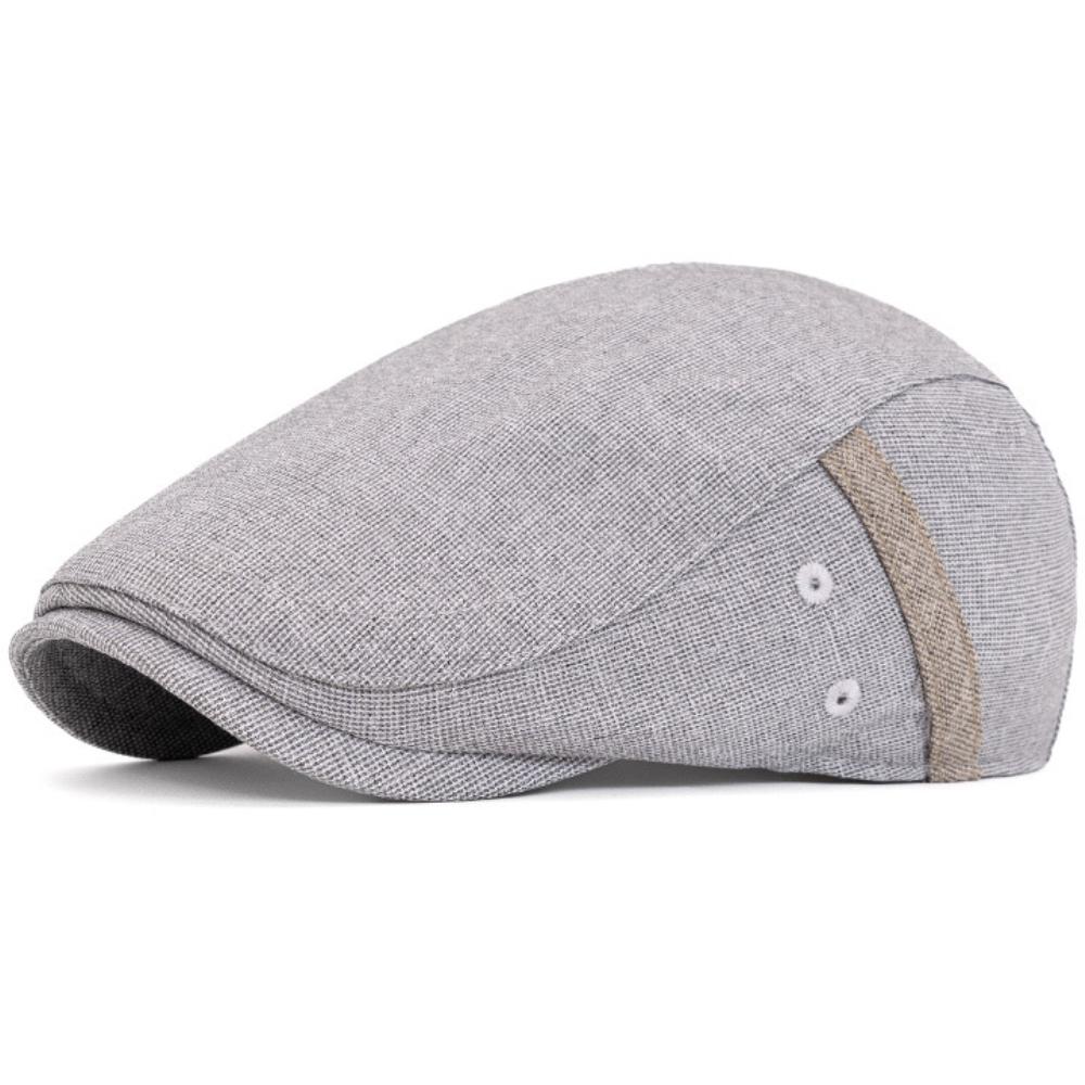 

HT4811 Mens Berets Women New Spring Summer Cap Artist Painter Beret Hat Male Female Adjustable Ivy Flat Cap Breathable Beret Cap 55-60cm Adjustable світло-сірого кольору