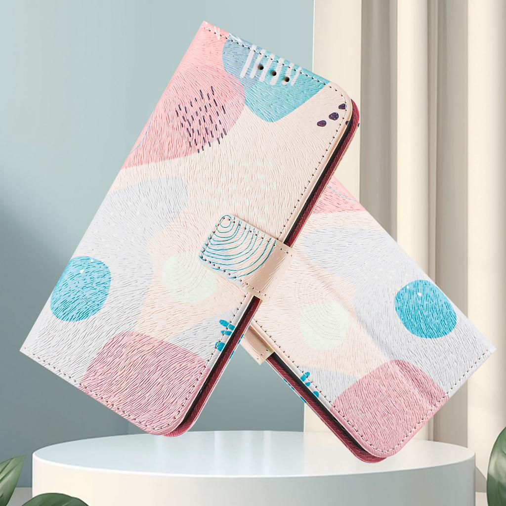 Color Puzzle Luxury Painted Leather Case Wallet Book Style Cover for Vivo Y20,Y35,Y51A,Y56,V27,Y78,V29,Y27,Y33S,Y19,V29E,Y17S,Y30,S19...