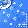 200PCS Hanukkah Decorations Confetti Hanukkah Table Confetti Decorations Je Confetti Chanukah Holiday Decorations Silver and Blue Hanukkah Confetti