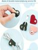 5 Pcs Colorful Heart-Shaped PU Leather Cable Organizers - Keep headphones and charging cables neatly managed with these vibrant