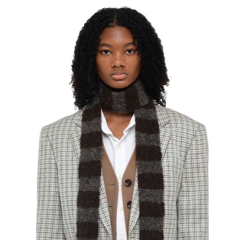 Velsey Stripe Mini Muffler [SEPIA]