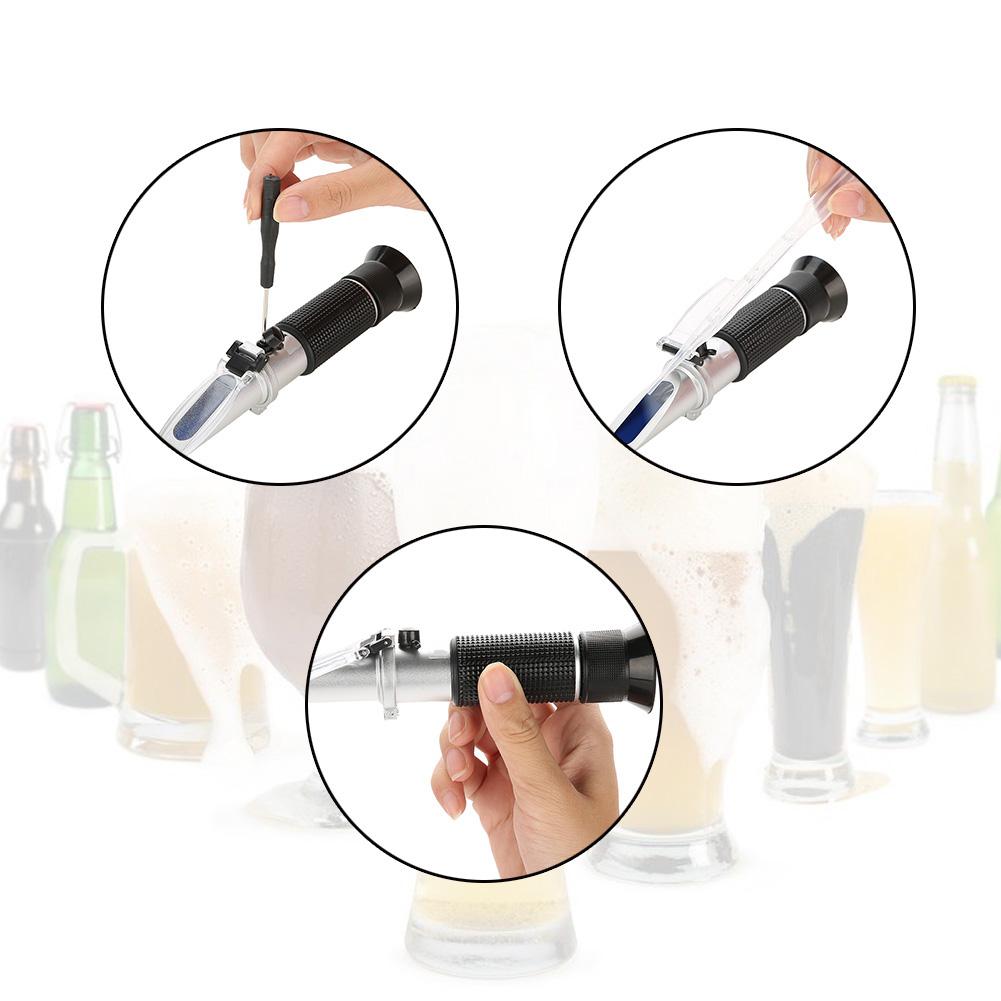 1.000-1.130 Wort Specific Gravity Refractometer Beer Fruit Juice Wine Sugar Test
