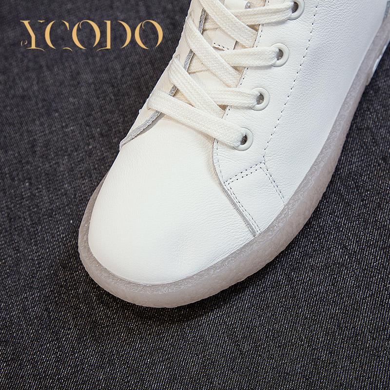 Жіночі весняно-осінні шкіряні туфлі з яловичого сухожилля, м’яка підошва, високі туфлі, маленькі білі туфлі на плоскому підошві, повсякденне студентське взуття для дівчат