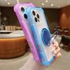 For Magsafe Magnetic 360°Rotat Metal Car Bracket 3-in-1 Four Corner Anti Drop Phone Case For iPhone 16 Pro Max 14 13 15 Pro Max