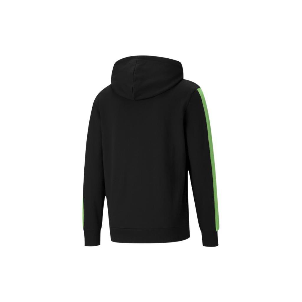 Puma Colorblock Zip-Up Logo Patch Hoodie Men Hoodie Black 534156-51