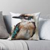 Australischer Kookaburra Aquarell Quadratische Kissenhülle Polyester Leinen Samt Bedruckt Reißverschluss Dekoration Wurfkissenhülle Heimkissenhülle