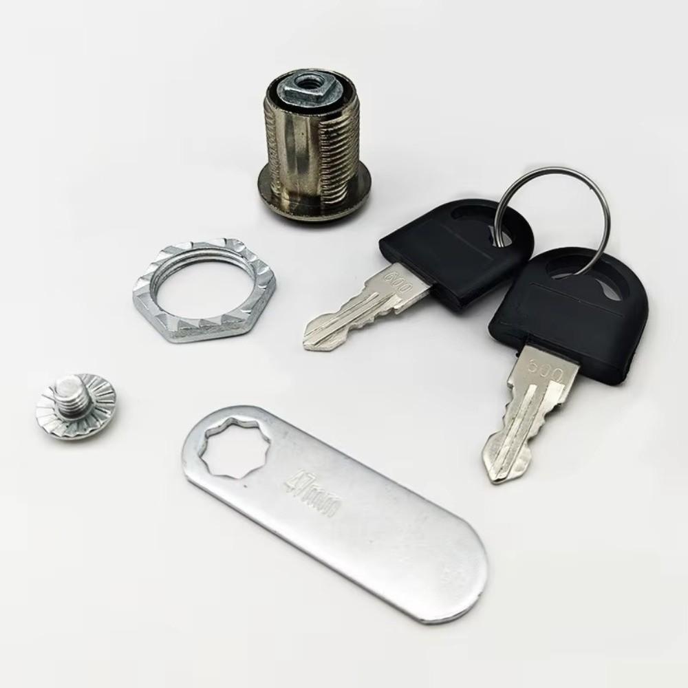 Practical 16/20/25/30mm Cam Lock Silver Easy Replacement Door Lock with 2 Keys Metal Cabinet Drawer Lock Drawer
