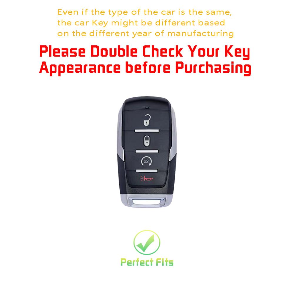 Car Key Case Cover Protector Shell Fob Holder For Jeep - Dodge Ram 1500 2500 3500 4500 5500 Keychain Keyless Remote Case