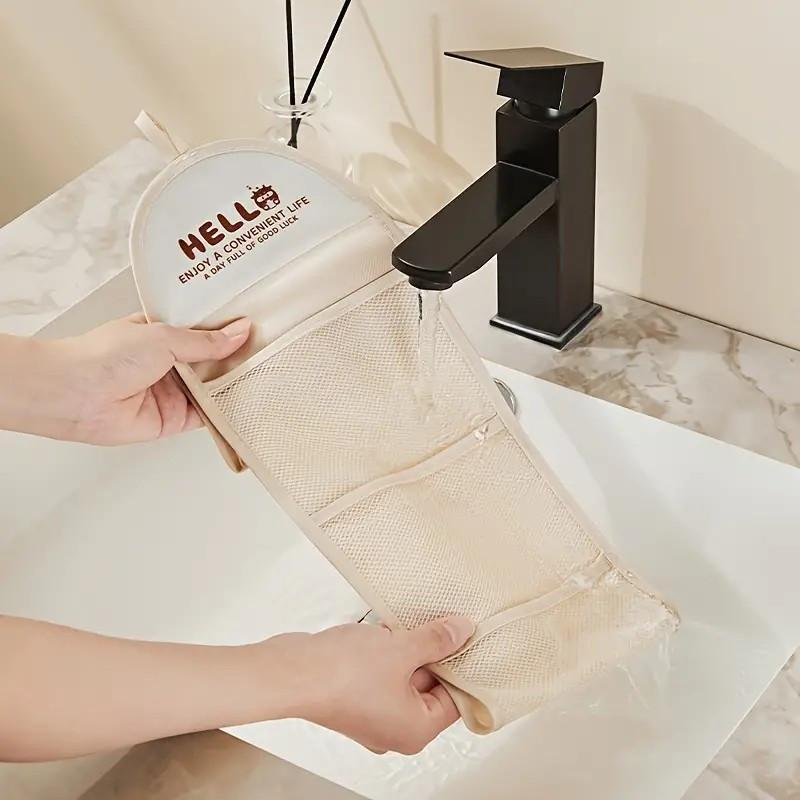 1pcs Woven Hanging Storage Bags, Odorless, Space-Saving Organizer for Home and Bedroom, Easy Access for Small Items