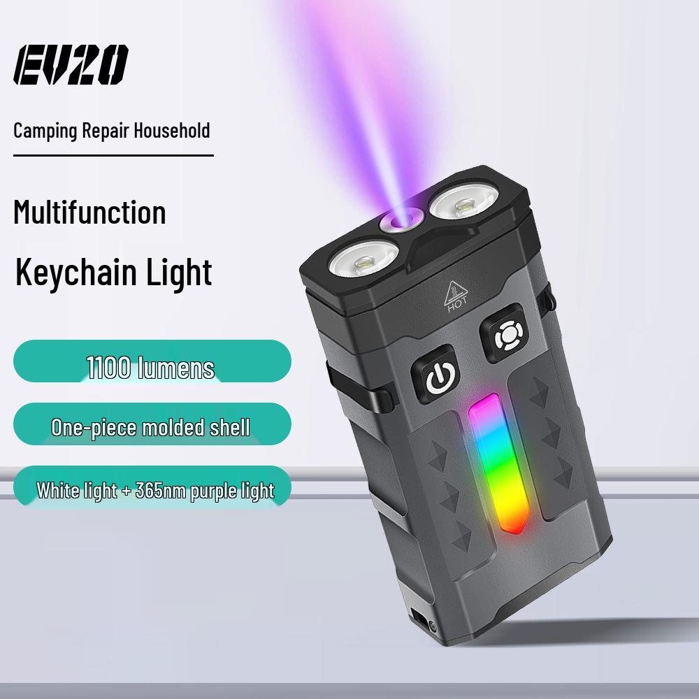 EDC RGB Mini Flashlight: High-Intensity, Long Battery, Quick Charge, Portable Emergency Keychain Light