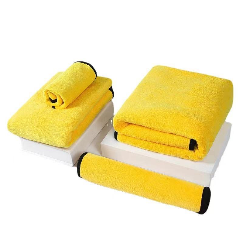

Thickened car towel Double-sided coral fleece absorbent car wash towel Kitchen cleaning rag Free laser engraving 20*20