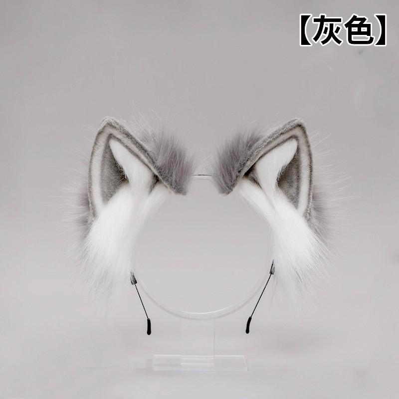 Handmade Japanese Style Animal Ear Headband Lolita Cosplay Cat Fox Ears Hair Accessory Soft Plush Clip
