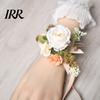Durable Flower Pin Rose Bud Wedding Set, Wrist Corsage for Bride Bridesmaid High Simulation & Boutonniere Groom Groomsman, Artificial Silk Floral