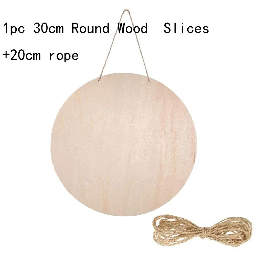 5-30cm Rodajas de Madera Natural Redondas Sin Terminar Círculos Placa en Blanco Color Sólido para Manualidades en Madera Adorno de Boda Cumpleaños Navidad