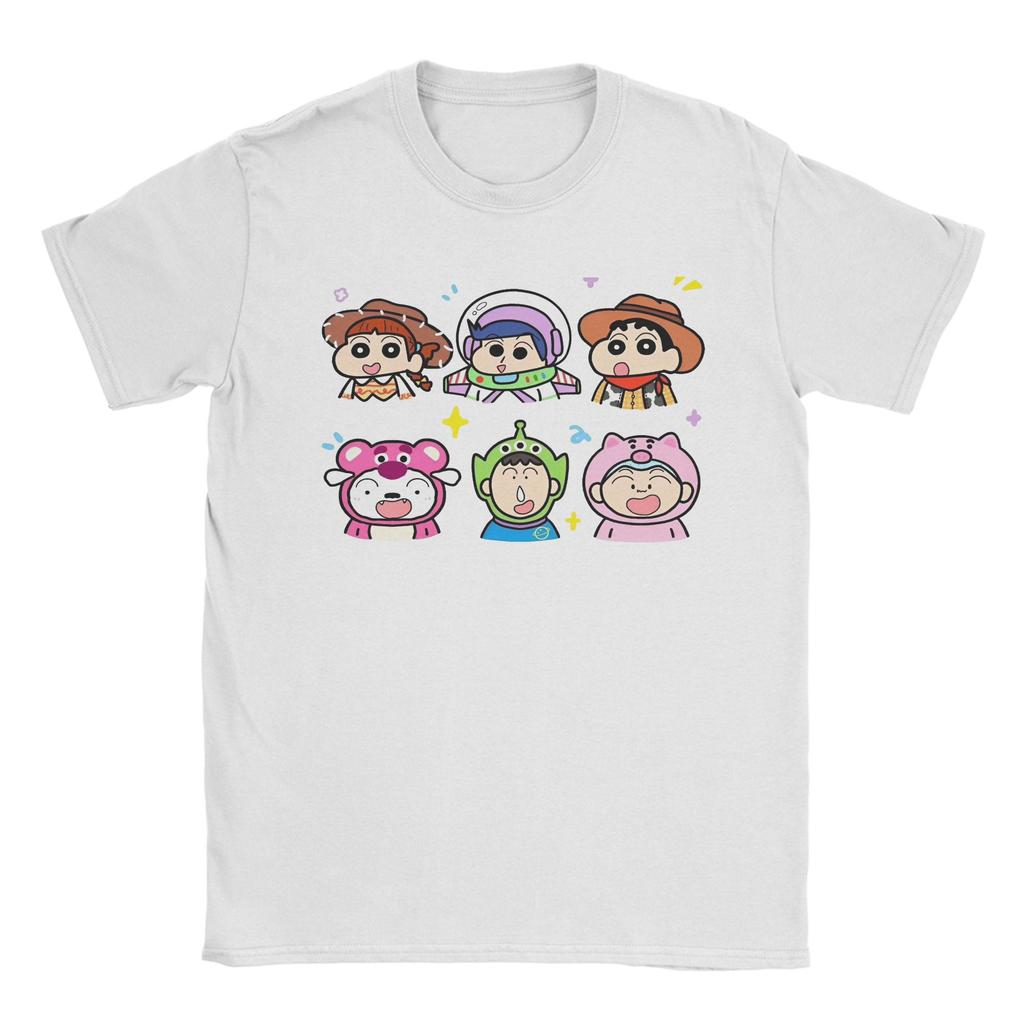 Leisure Crayon Shinchan Cute T Shirt Unisex Oneck Short Sleeve Tops Cotton Summer Clothing