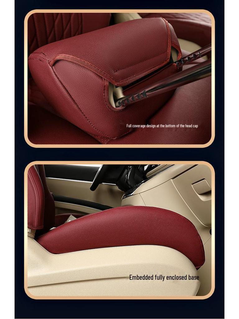 Buick GL8 Leather 7-Seat Full Coverage Car Seat Cushion, All-Season