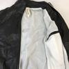 Italian L(!)W BRAND Leather Jacket Men M Black Rider Zip Jumper cBH552(USED)