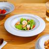 Ceramic Dinner Plate Coarse Pottery Straw Hat Bowl Pasta Plates Soup Plates Fruit Dish Salad Bowl Sting Disc Dim Sum Dish Tray