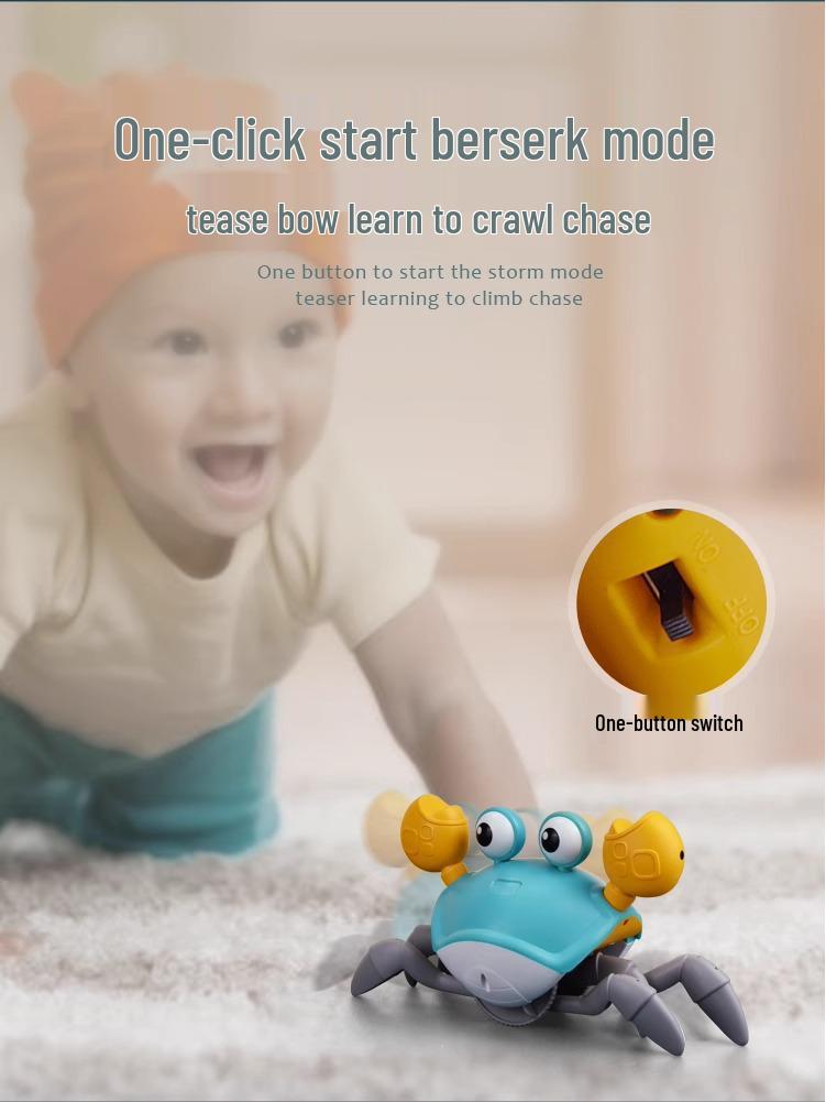 Gesture-Controlled Luminous Crawling Crab Toy with Music