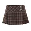 Retro College Style Low-Waist Plaid Pleated Mini Skirt for Women - Spring/Summer A-Line JK Sweet & Spicy Skirt