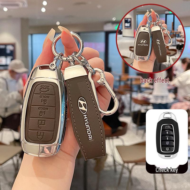 Metal Leather Protective Key Cover for 2021-22 Beijing Hyundai Custu