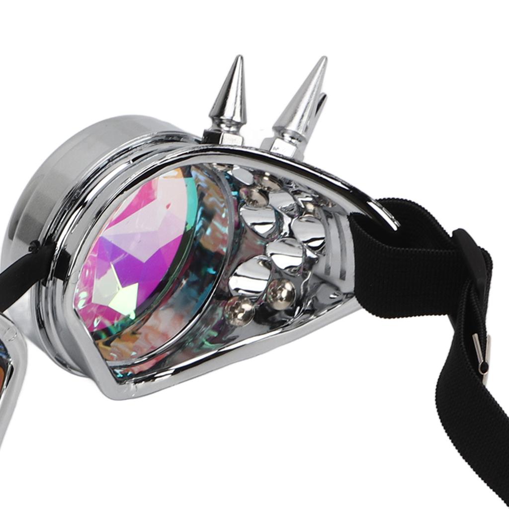 Steampunk Goggles Retro PC ABS with Elastic Band Kaleidoscope   Glasses for Party
