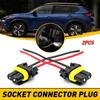 2x Female Harness Adapter Wiring Pigtail Plug Headlight Connector H11