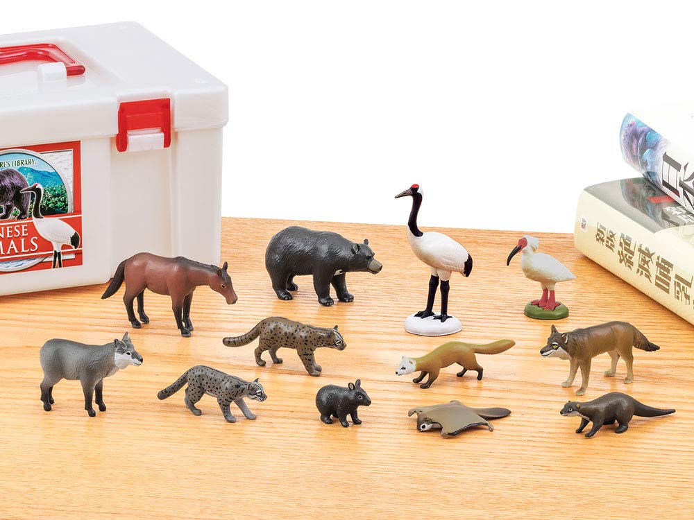 COLORATA Japanese Animal Figure 3D Picture Book Animals 12 Types Instruction Manual Realistic Figure Box Toy Educational Toy Present Gift Food