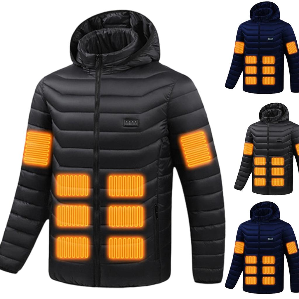 Men's Four Constant Temperature Intelligent Fever Hooded Hood Cotton-padded Jacket Coat