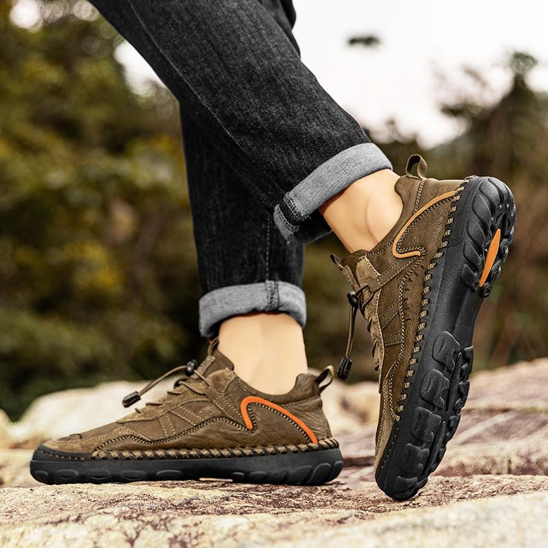 Весна/осень Мужская обувь ручной работы в стиле ретро Большие размеры Повседневная обувь — фото 7