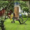 Squirrel Proof Bird Food Container Dangling Bird Feeder PP Bird Food Dispenser Container Tubular Bird Feeders For Pet Supplies