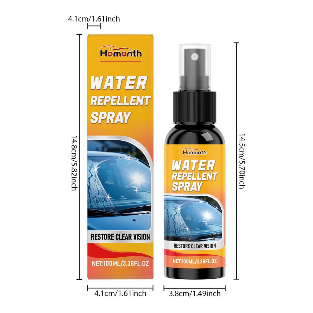 Autoglas Regenabweisend Wasser Sprühabweiser Nano-Beschichtung Hydrophob Wasserdichtes Mittel Autowindschutzscheibenreinigung Wartung 100ml
